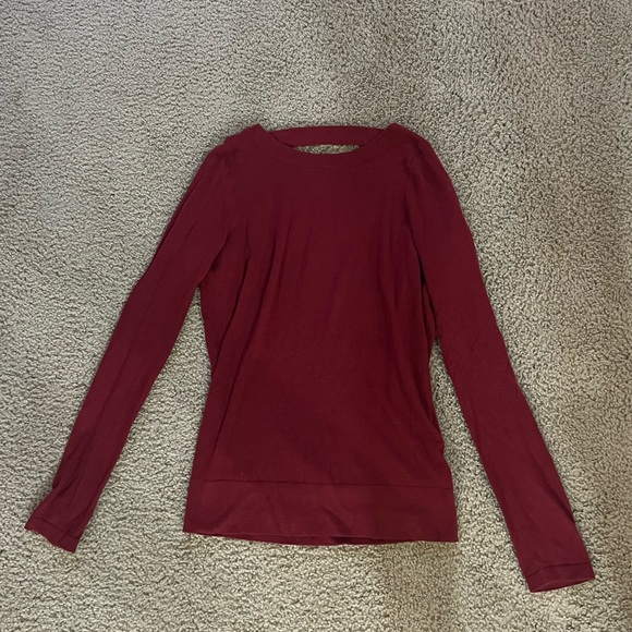 The Limited Open Back Burgundy Sweater - Picture 1 of 4